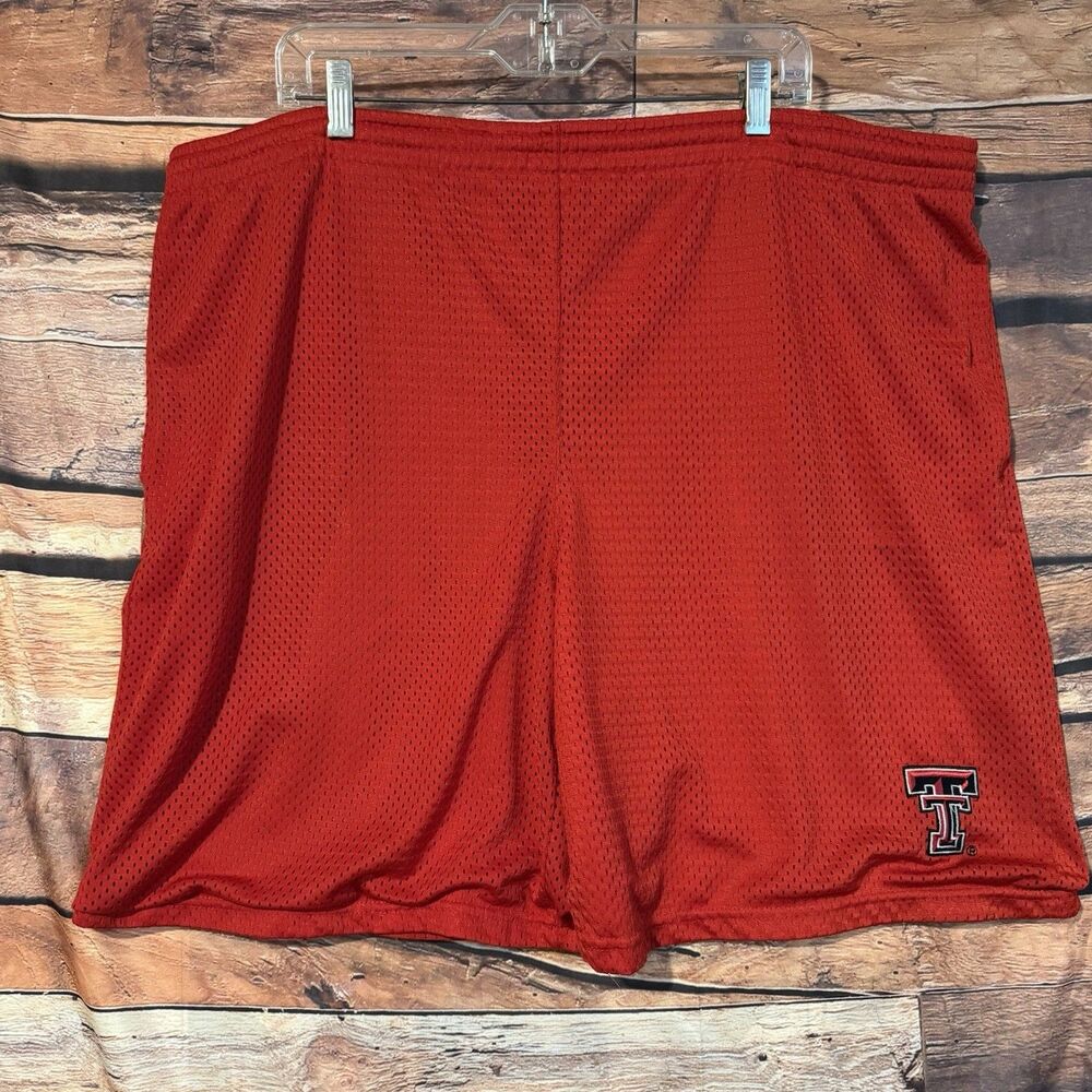 NCAA Texas Tech Red Raiders Shorts Mens XL Red Double T Mesh Basketball Gym KA